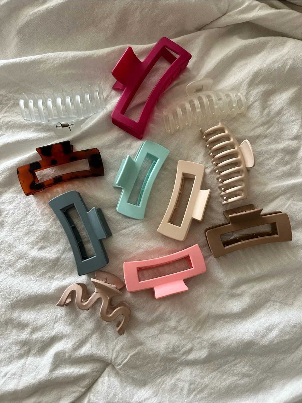 Assorted Women’s Hair Claw Clips - Multi-Color Set